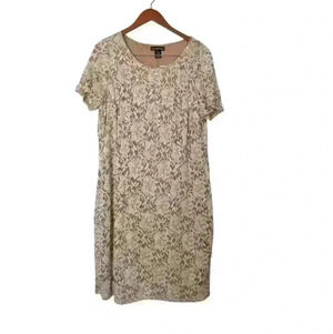 Cardalite Women's Dress Nude/tan sequined 2X